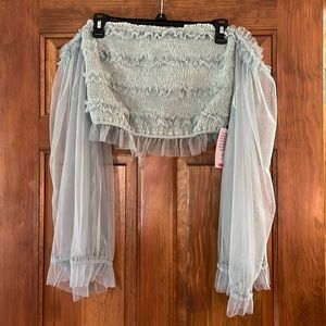 MABLE sage green top NWT!